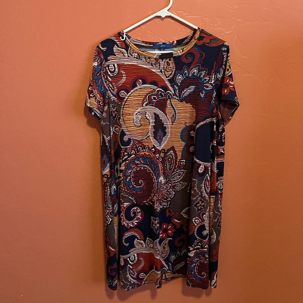 Mix pattern dress